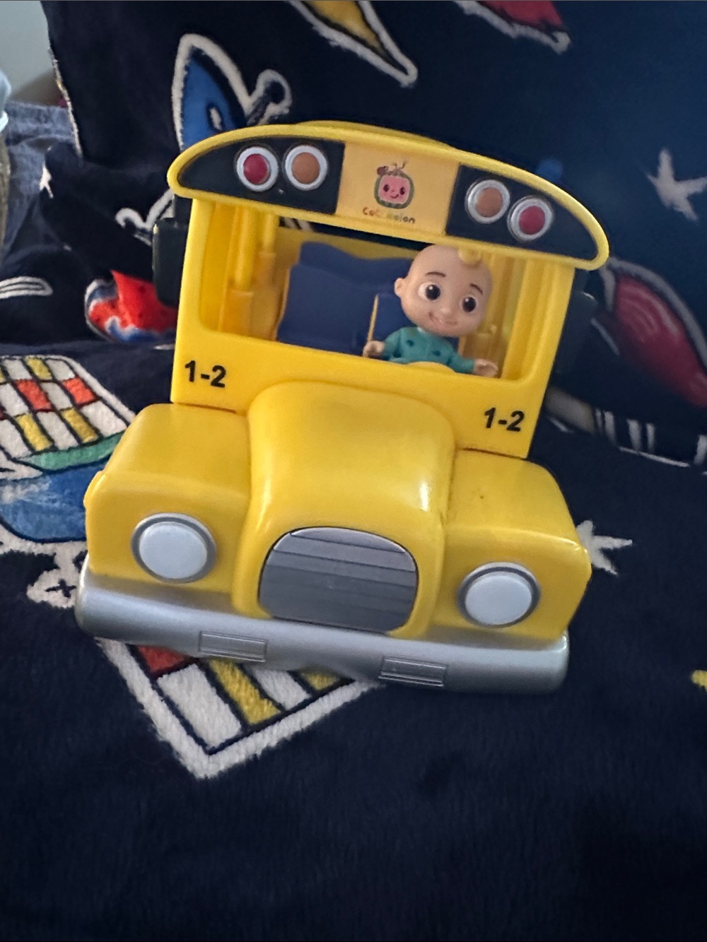 Yellow School Bus Toy with Driver figurine